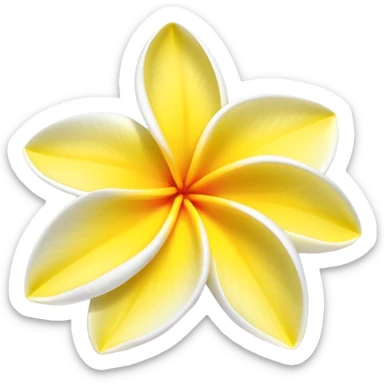 A plumeria flower  sticker