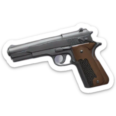 Gun in hand sticker