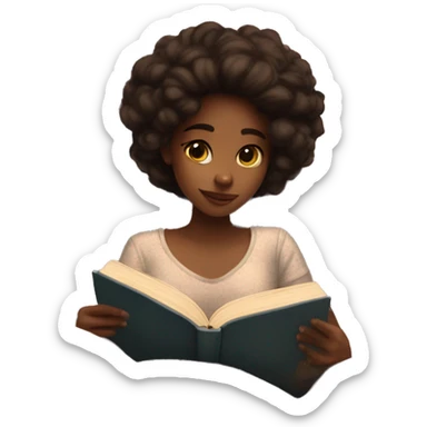 girl reading book in bed aesthetic  sticker