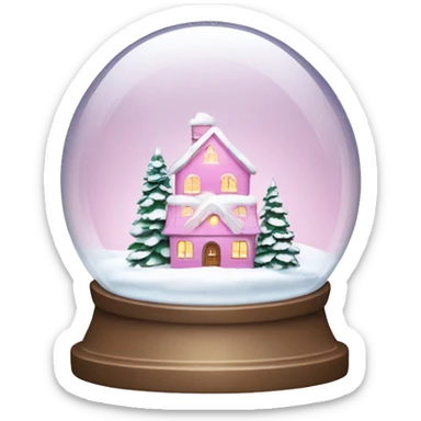 Snowglobe pink Christmas  sticker