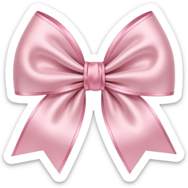 light pink ribbon bow sticker