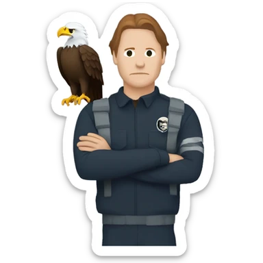 Michael Myers holding and eagle sticker