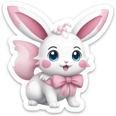 Kawaii Sylveon-Bunny-Pokémon full body sticker