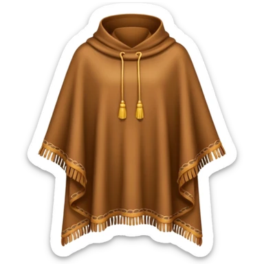 A brown poncho sticker
