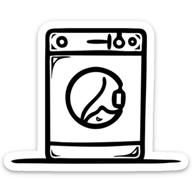 washing machine with detergent sticker