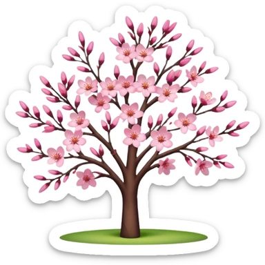 pink cherry blossom tree sticker