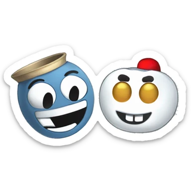 Cuphead and his brother Mugman sticker