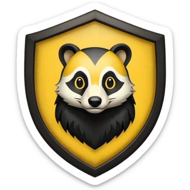 Hufflepuff crest Hogwarts sticker