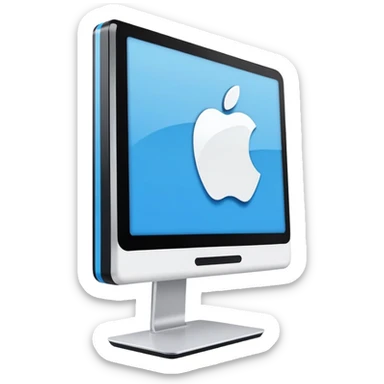 a side profile view of a Black and blue and white PC screen sticker