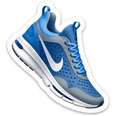 Tiburon con zapatos nike azules sticker