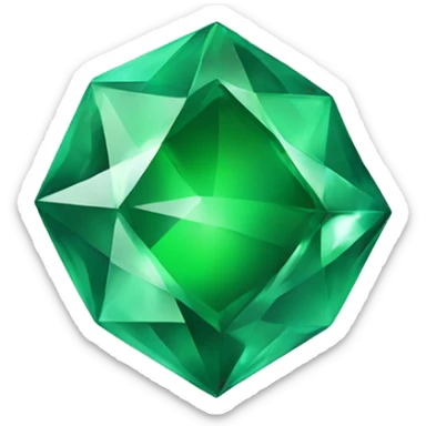 Green gem/diamond sticker