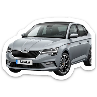 Skoda scala monte carlo grey steel color sticker