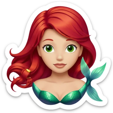 ariel Princess with fin sticker