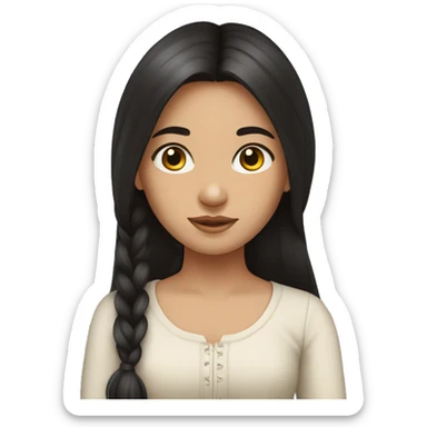 georgian girl with long dark hair  sticker