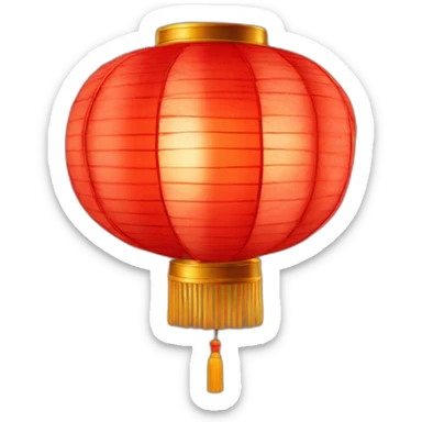 red chinese lantern lamp sticker