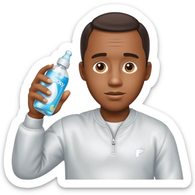 Diddy holding baby oil sticker