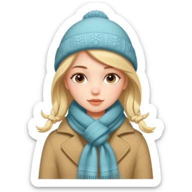 Clean girl/coquette invernali sticker