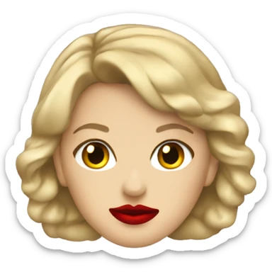 tayor swift with red lipstick  sticker