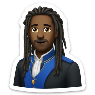 Duke Dennis with dreads sticker