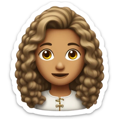 Menina de cabelo ruivo e cacheado  sticker