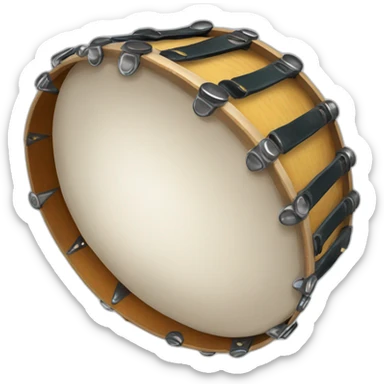 Arabian tambourine with metal jingles sticker