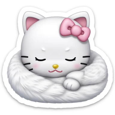 Hello kitty sleeping sticker