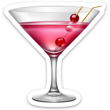 galentines red and pink cocktail sticker