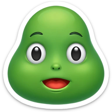 green blob without a face sticker