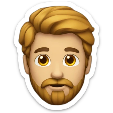 Hombre con barba serrada  sticker