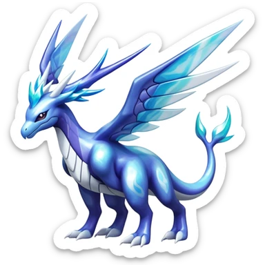 lugia-dialga-suicune-hybrid, marbled glass markings, full body sticker