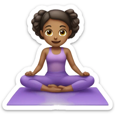 Cute Girl doing pilates sticker