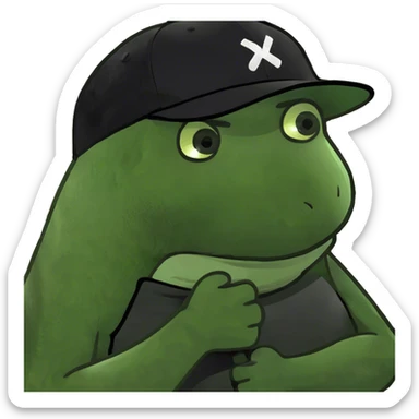 Guy crossing him arms on his neck mad sticker