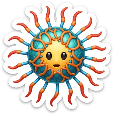  virus with many part sticker