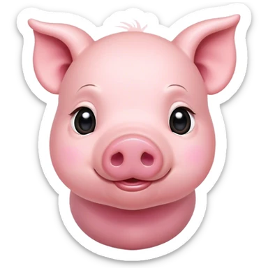 Little cute funny pig
 sticker