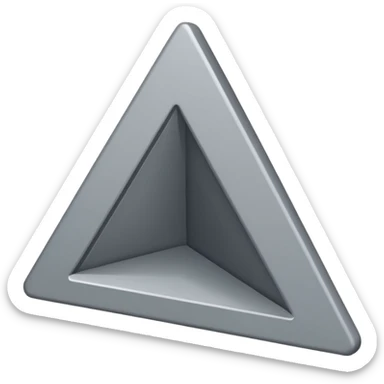 gray triangle parallel to the left, tilted 60 degrees sticker
