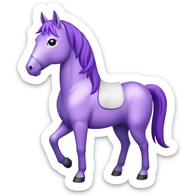 Purple horse wearing white t-shirt

 sticker