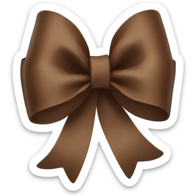 brown bow sticker