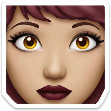 Burgundy lips sticker