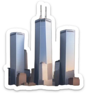 World Trade Center twin towers sticker