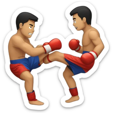 Muay thai match sticker