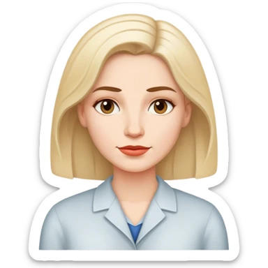 A white woman who confidently and calmly talks about equality and justice sticker