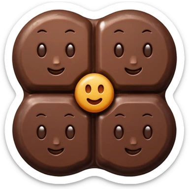 un réseau avec du chocolat  sticker