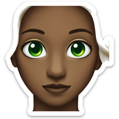 Black panther with green eyes sticker
