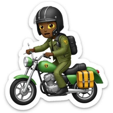 Zumbi andando de moto sticker