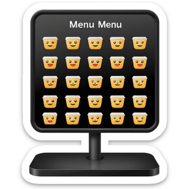 digital menu board sticker