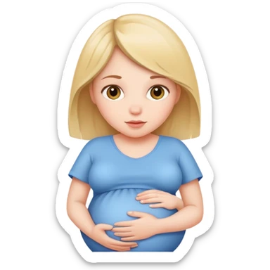 Pregnant girl sticker