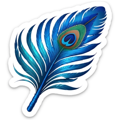 Krishna's feather sticker