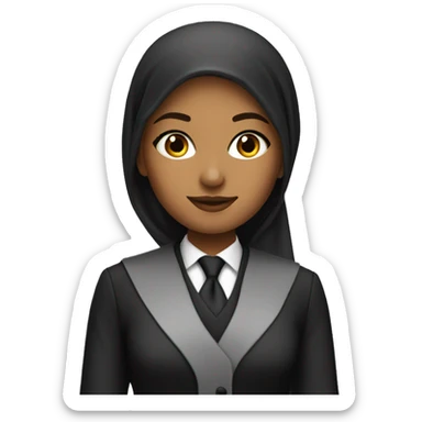Beautiful Muslim girl lawyer sticker