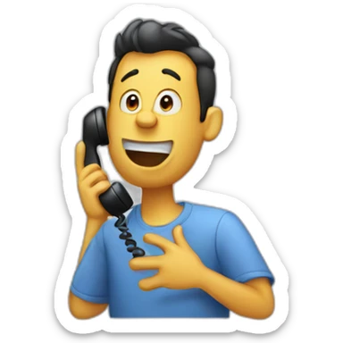 Goofy phone call sticker