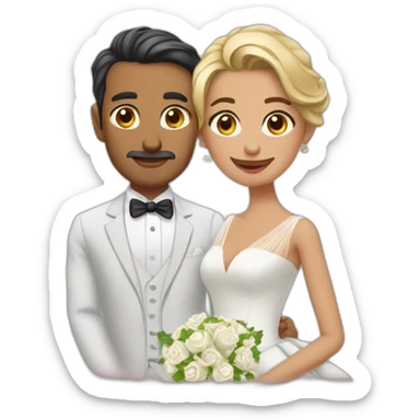 Novios besándose  sticker